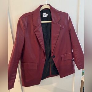 Princess Polly Jocelyn Faux Blazer Burgundy